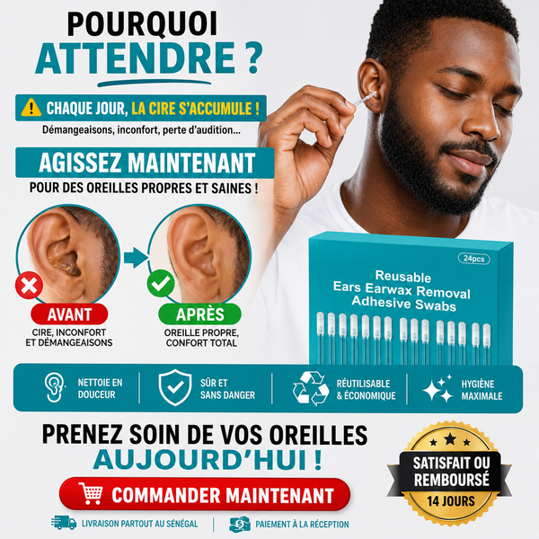 Bâton Adhésif Nettoyant Oreilles Réutilisable