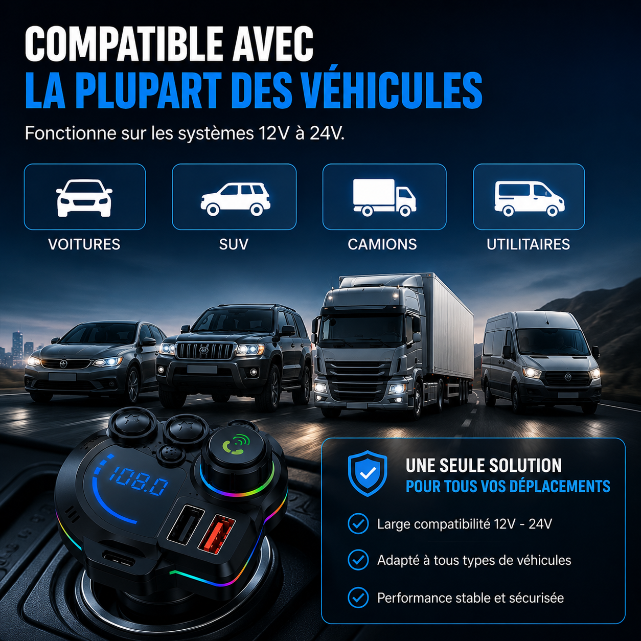 Transmetteur FM Auto Pro