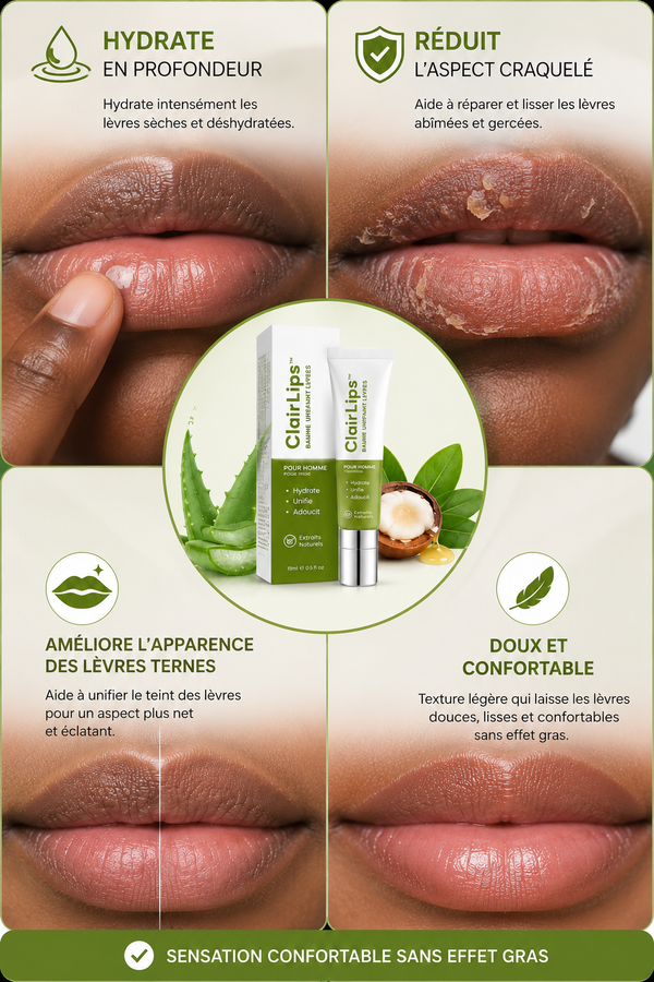 ClairLips Baume Unifiant Lèvres Homme