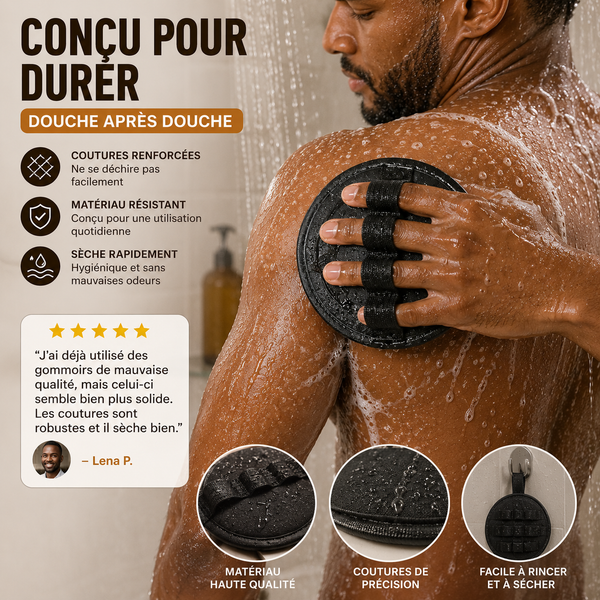 Gants gommants confort pour douche