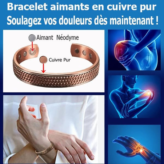 Bracelet Cuivre Vitalité Torsadé Élégant