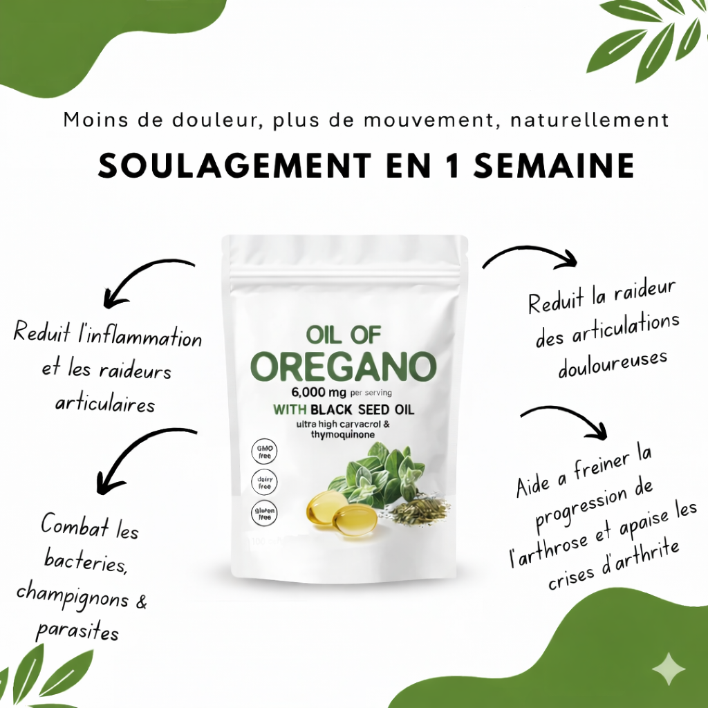 Huile d’Origan Naturelle – Confort & Bien-être au Quotidien