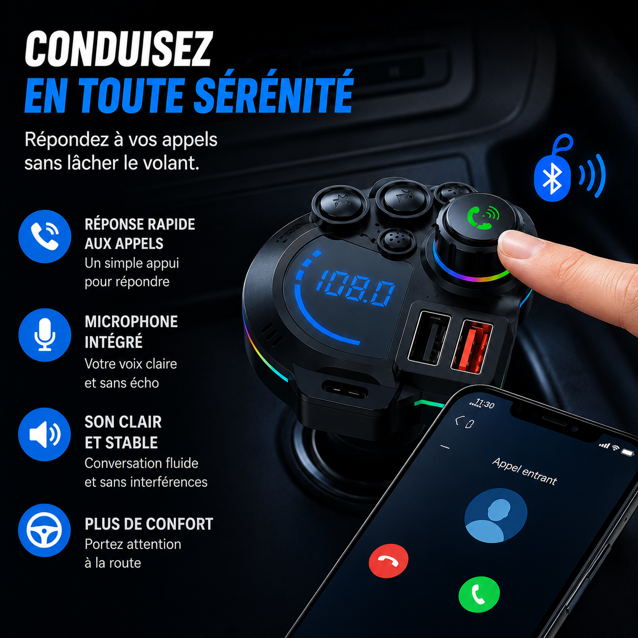 Transmetteur FM Auto Pro